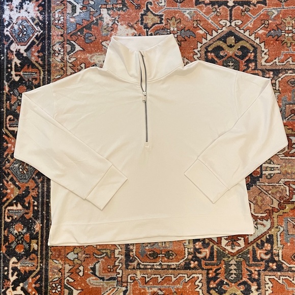 NWOT Athleta Seaside Quarter Zip White | Women’s Size XL - Picture 5 of 10